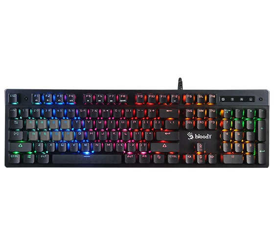 Клавиатура A4TECH B500N серый USB for gamer LED кабель 1.8м 1181122