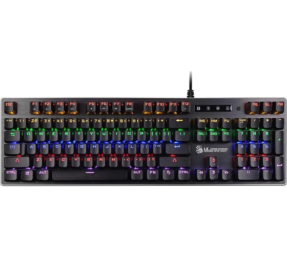 Клавиатура A4TECH B760 механическая серый USB Multimedia for gamer LED (B760 GREY (BLACK SWITCH)) 1080494
