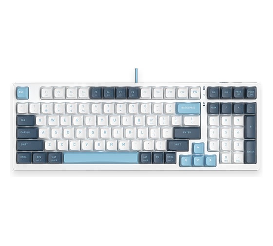 Клавиатура A4TECH FS300 механическая белый/синий USB for gamer LED (FS300 PANDA SNOWBOARDING) кабель 1 2000135