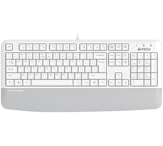 Клавиатура A4TECH Fstyler FK20 белый USB Multimedia (FK20) кабель 1.5м 2130411
