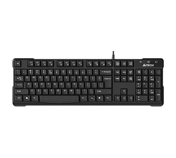 Клавиатура A4TECH KR-750 черный USB (KR-750 BLACK) кабель 1.5м 533409