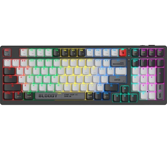 Клавиатура A4TECH WS98 механическая черный/серый USB беспроводная BT/Radio for gamer LED 2027345