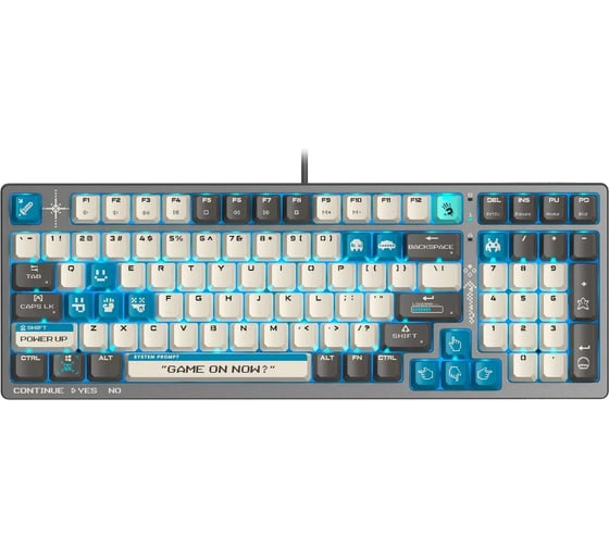 Клавиатура A4TECH S98 Pixels механическая серый/бежевый USB for gamer LED (S98) кабель 1.8м 2027374