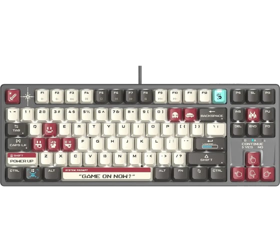 Клавиатура A4TECH S87 Pixels механическая серый/белый USB for gamer LED кабель 1.8м 2060007