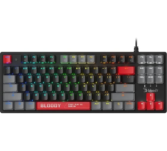 Клавиатура A4TECH S310N механическая черный/красный USB Multimedia for gamer LED кабель 1.8м 2164112