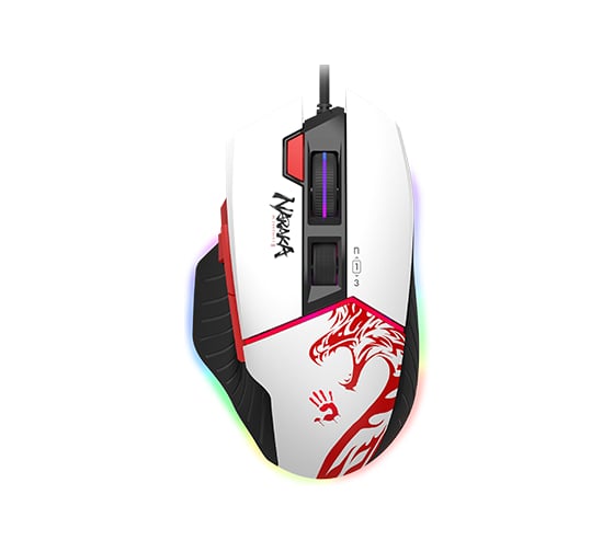 Мышь A4TECH Bloody W95 Max Naraka белый/рисунок оптическая 12000dpi USB 10but 1874609