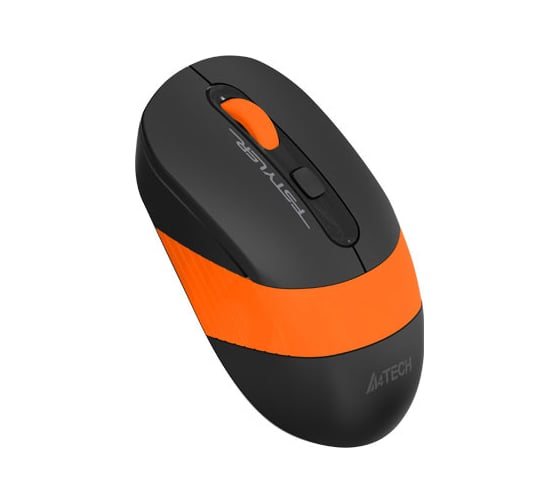 Мышь A4TECH Fstyler FG10S черный/оранжевый оптическая 2000dpi silent беспроводная USB для ноутбука 4but (FG1 1204066