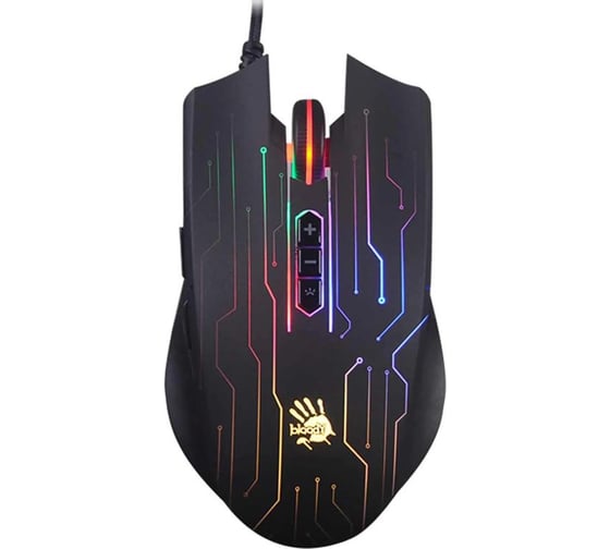 Мышь A4TECH Bloody Q82 черный/рисунок оптическая 6200dpi USB 8but 492782