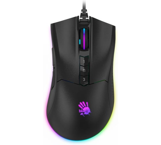 Мышь A4TECH Bloody P90s черный оптическая 8000dpi USB 7but (P90S STONE BLACK) 1931315