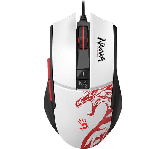 Мышь A4TECH Bloody L65 Max белый/рисунок оптическая 12000dpi USB 6but (L65 MAX NARAKA) 1874606