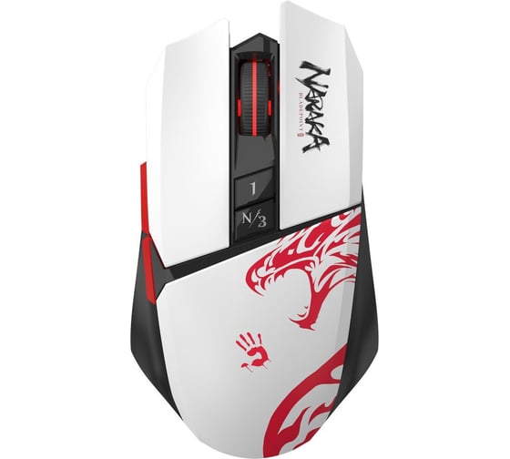 Мышь A4TECH Bloody R36 Ultra белый/черный/красный оптическая 12000dpi беспроводная USB 7but (R36 ULTRA NARAK 2076532
