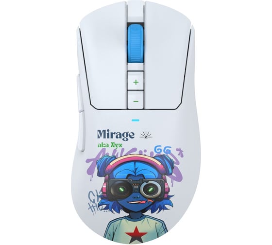 Мышь A4TECH Bloody R73 Pro белый/рисунок оптическая 26000dpi беспроводная USB/USB-C 7but (R73 PRO NYX MIRAGE 2076538