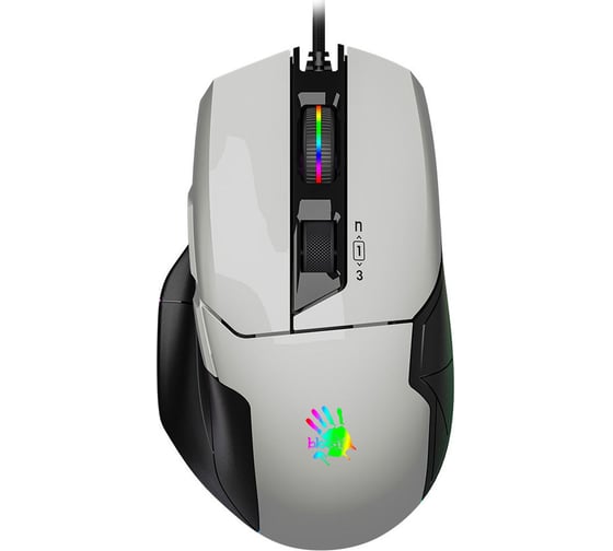 Мышь A4TECH Bloody W70 Max белый/черный оптическая 10000dpi USB 10but (W70 MAX (PANDA WHITE)) 1431297