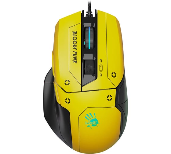 Мышь A4TECH Bloody W70 Max Punk желтый/черный оптическая 10000dpi USB 11but 1529888