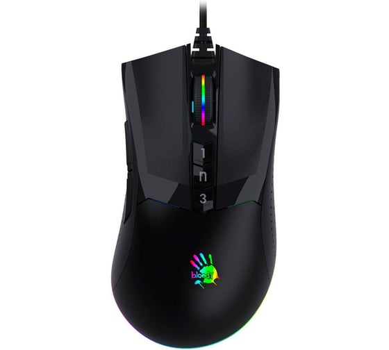 Мышь A4TECH Bloody W90 Max черный оптическая 10000dpi USB 7but (W90 MAX ( STONE BLACK)) 1431298