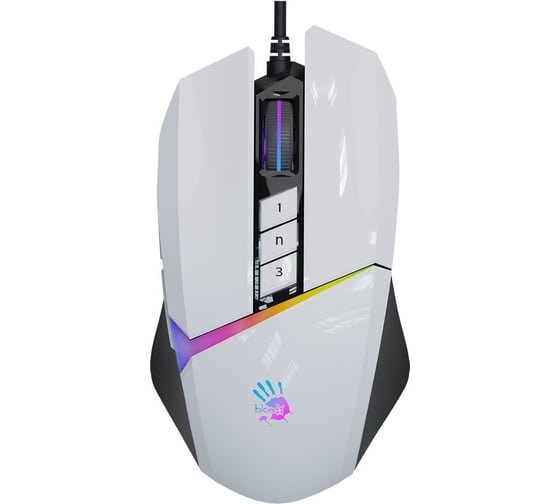 Мышь A4TECH Bloody W60 Max белый оптическая 10000dpi USB 10but (W60 MAX (PANDA WHITE)) 1405069