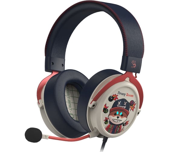 Наушники с микрофоном A4TECH Bloody M595 Proxy Boom бежевый/черный 2.3м мониторные USB (M595) 2000358