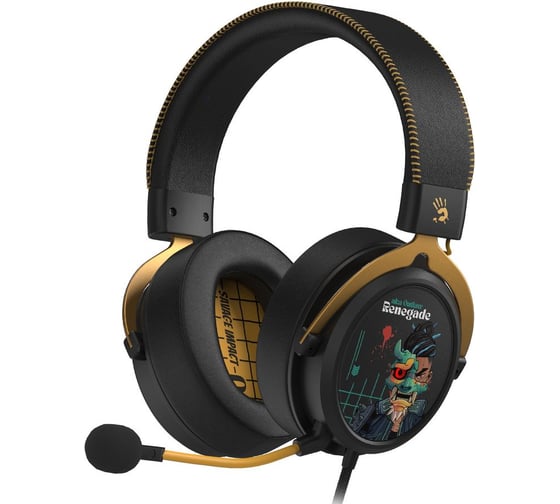 Наушники с микрофоном A4TECH Bloody M595 Renegade черный 2.3м мониторные USB (M595) 2000354