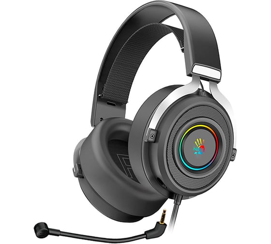 Наушники с микрофоном A4TECH Bloody G535P черный/серебр. 2м мониторные (G535P 4PIN+USB/BLACK+SILVER) 1619558