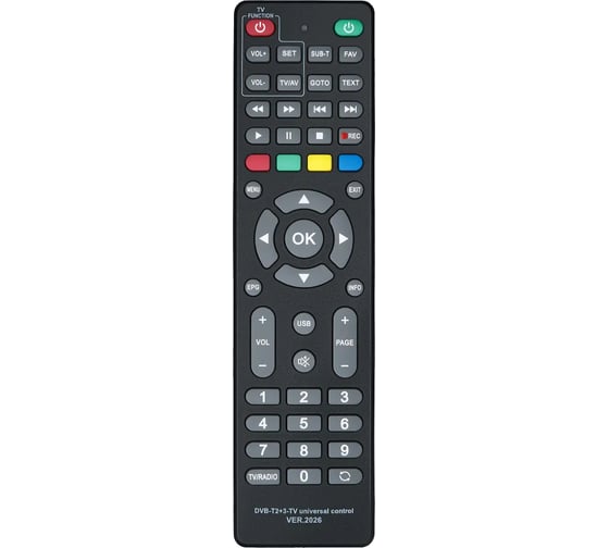 Пульт huayu DVB-T2+3-TV Ver.2026 HOD2190