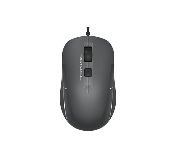 Мышь A4TECH Fstyler FM26 серый/черный оптическая 1600dpi USB для ноутбука 4but (FM26 USB (SMOKY GREY)) 1971607