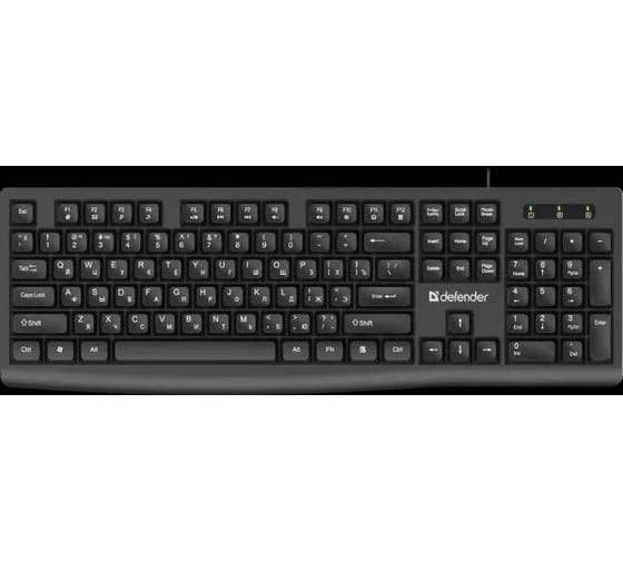 Проводная клавиатура Defender Navigator HB-138 RU, черн,104 кнопки+FN,1.8м 45138