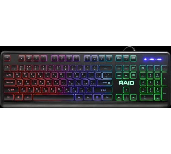 Проводная игровая клавиатура Defender Raid GK-778DL RU, Rainbow,104 кнопки 45778