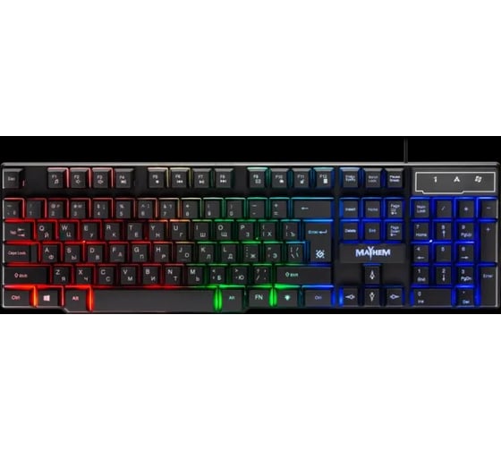 Проводная игровая клавиатура Defender Mayhem GK-360DL RU,RGB подсветка,19 Anti-Ghost 45360