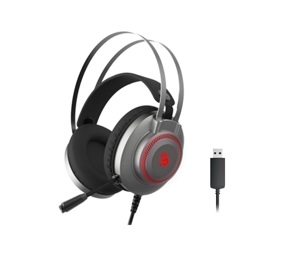 Наушники с микрофоном A4TECH Bloody J200S серый 2м мониторные USB (J200S) 1677909