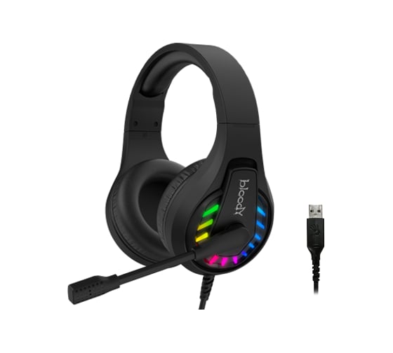 Наушники с микрофоном A4TECH Bloody G230 черный 2м накладные USB (G230) 1797014