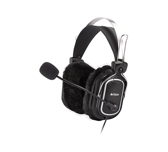 Наушники с микрофоном A4TECH HS-60 черный 2.5м мониторные 567951
