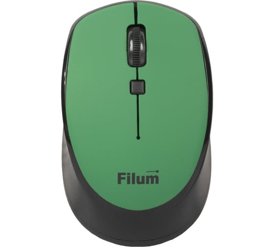 Мышь Filum Wireless FL-MW10-DGN оптическая 2.4 ГГц USB 4 кл., DPI: 800/1200/1600, питание АА 1 шт., темнозеленый, Windows XP/Vista/7/8/10, MacOS 00-01092748