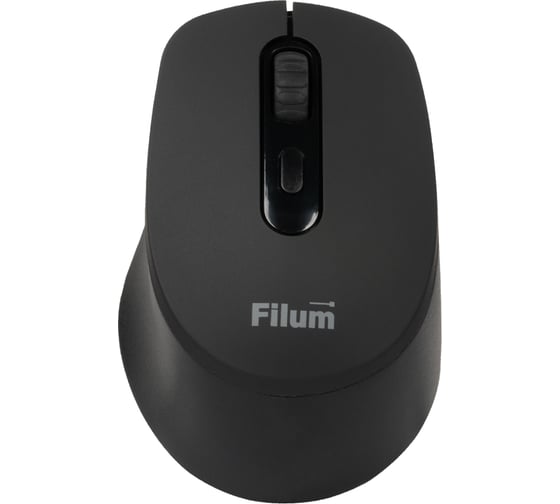 Мышь Filum Wireless FL-MW05-BK оптическая USB 4 кл., DPI: 800/1200/1600, питание АА 1 шт., черная, Windows XP/Vista/7/8/10, MacOS 00-01097165