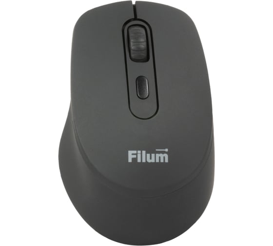 Мышь Filum Wireless FL-MBT05-BK оптическая USB/BT 4 кл., DPI: 800/1200/1600, питание АА 1 шт., черная, Windows XP/Vista/7/8/10, MacOS 00-01092754