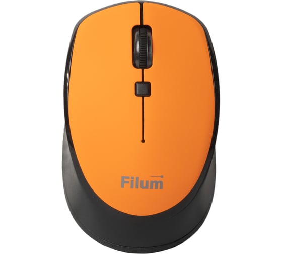 Мышь Filum Wireless FL-MW10-OE оптическая 2.4 ГГц USB 4 кл., DPI: 800/1200/1600, питание АА 1 шт., оранжевый, Windows XP/Vista/7/8/10, MacOS 00-01092745