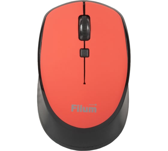 Мышь Filum Wireless FL-MW10-RD оптическая 2.4 ГГц USB 4 кл., DPI: 800/1200/1600, питание АА 1 шт., красная, Windows XP/Vista/7/8/10, MacOS 00-01092746