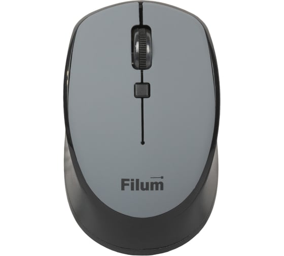 Мышь Filum Wireless FL-MW10-GY оптическая 2.4 ГГц USB 4 кл., DPI: 800/1200/1600, питание АА 1 шт., серая, Windows XP/Vista/7/8/10, MacOS 00-01092743