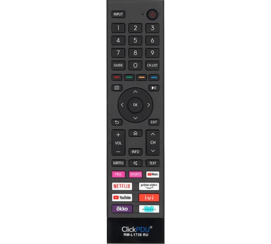 Универсальный пульт clickpdu RM-L1736 RU HOD3307