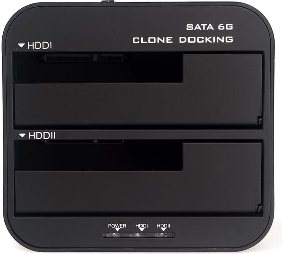Докстанция AgeStar USB 3.0 2x2.5"/3.5" SATA HDD/SSD, пластик, черный, UASP, Clone, 3UBT6-6G (BLACK)