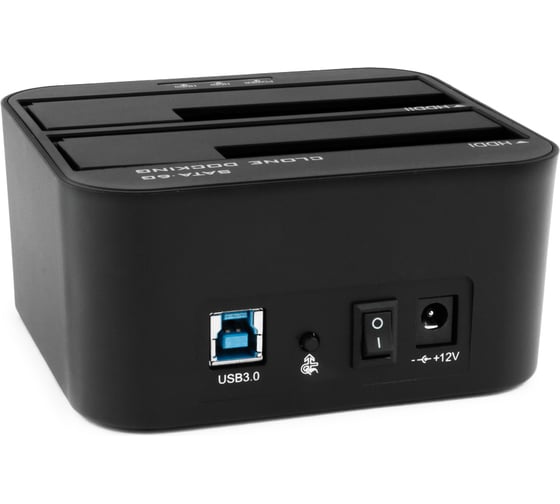 Докстанция AgeStar USB 3.0 2x2.5"/3.5" SATA HDD/SSD, пластик, черный, UASP, Clone, 3UBT6-6G (BLACK)