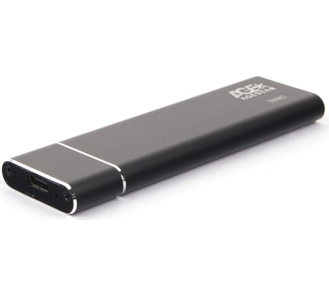 Внешний корпус AgeStar USB 3.1 Type-C M.2 NVME (M-key), алюминий, черный, 31UBNV5C (BLACK)