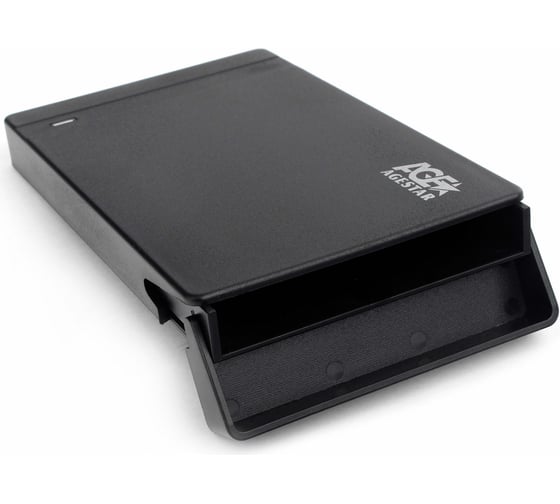Внешний корпус AgeStar USB 3.0 2.5" SATAIII HDD/SSD, пластик, чёрный UASP, 3UB2P3 (BLACK)