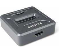 Докстанция AgeStar USB 3.1 SSD M.2 NVME, алюминий, серый, 31CBNV1C (GRAY)