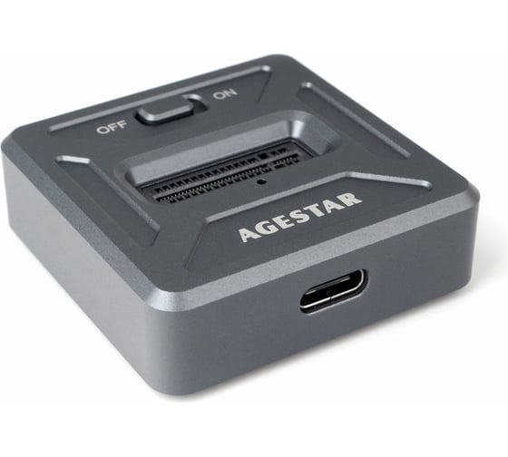 Докстанция AgeStar USB 3.1 SSD M.2 NVME, алюминий, серый, 31CBNV1C (GRAY) 1