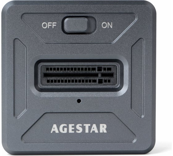 Докстанция AgeStar USB 3.1 SSD M.2 NVME, алюминий, серый, 31CBNV1C (GRAY)
