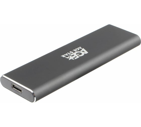 Внешний корпус AgeStar USB 3.1 Type-C M.2 NVME (M-key), алюминий, серый, 31UBNV1C (GRAY) 21213034