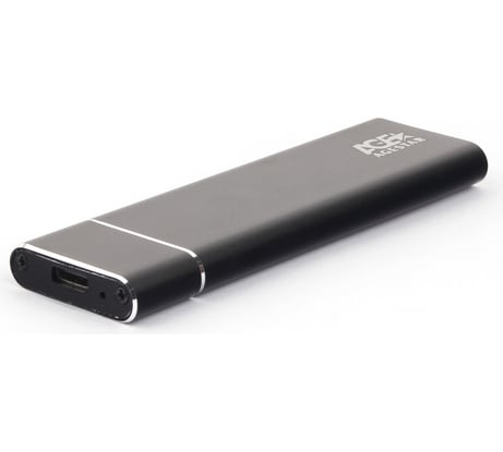 Внешний корпус AgeStar USB 3.2 Type-C M.2 NGFF (B-key), алюминий, чёрный, 3UBNF5C (BLACK)