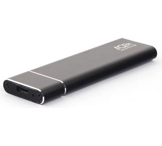 Внешний корпус AgeStar USB 3.2 Type-C M.2 NGFF (B-key), алюминий, чёрный, 3UBNF5C (BLACK) 1