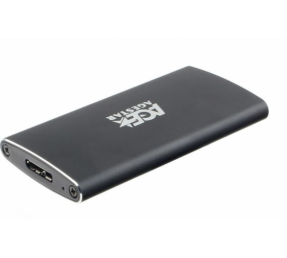 Внешний корпус AgeStar USB 3.0 mSATA, алюминий, черный, 3UBMS2 (BLACK)