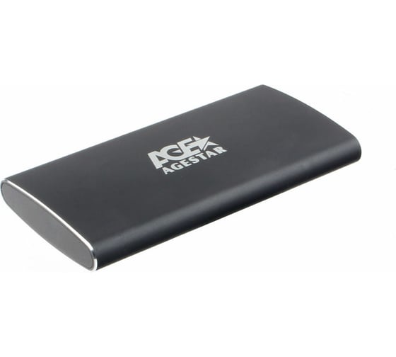 Внешний корпус AgeStar USB 3.0 mSATA, алюминий, черный, 3UBMS2 (BLACK)